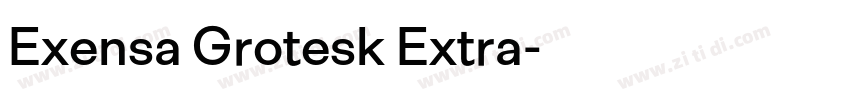 Exensa Grotesk Extra字体转换
